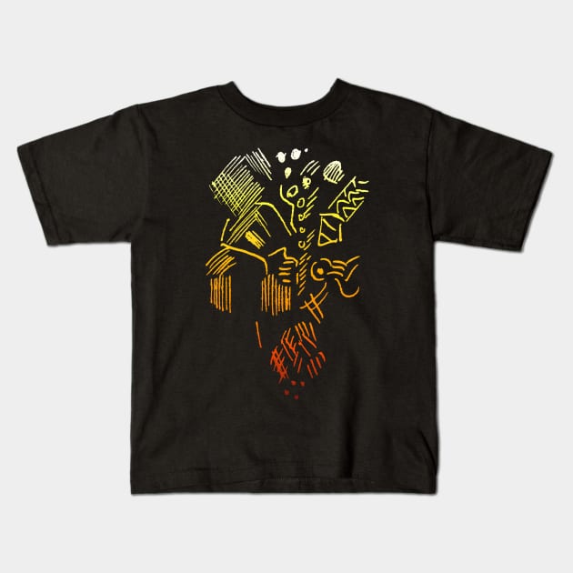 Pagan Viking Tribal Kids T-Shirt by Nikokosmos